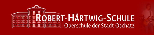 Logo der Schule gezeichnet mit Gebäude und Schriftzug 